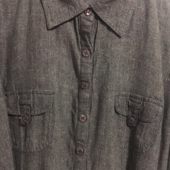 Short sleeve belted 100% cotton button down size 2x - Picture 2 of 5